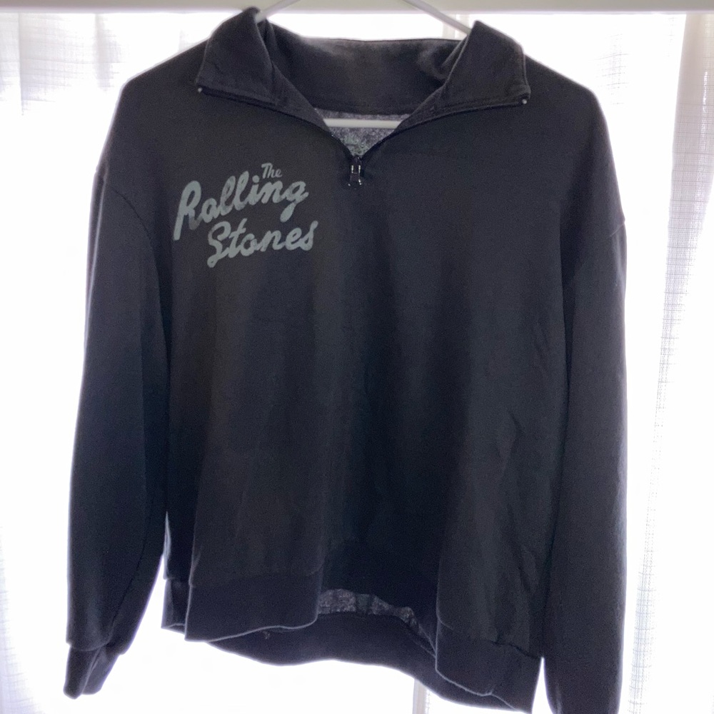 Rolling Stones Gray Quarter Zip Sweatshirt
